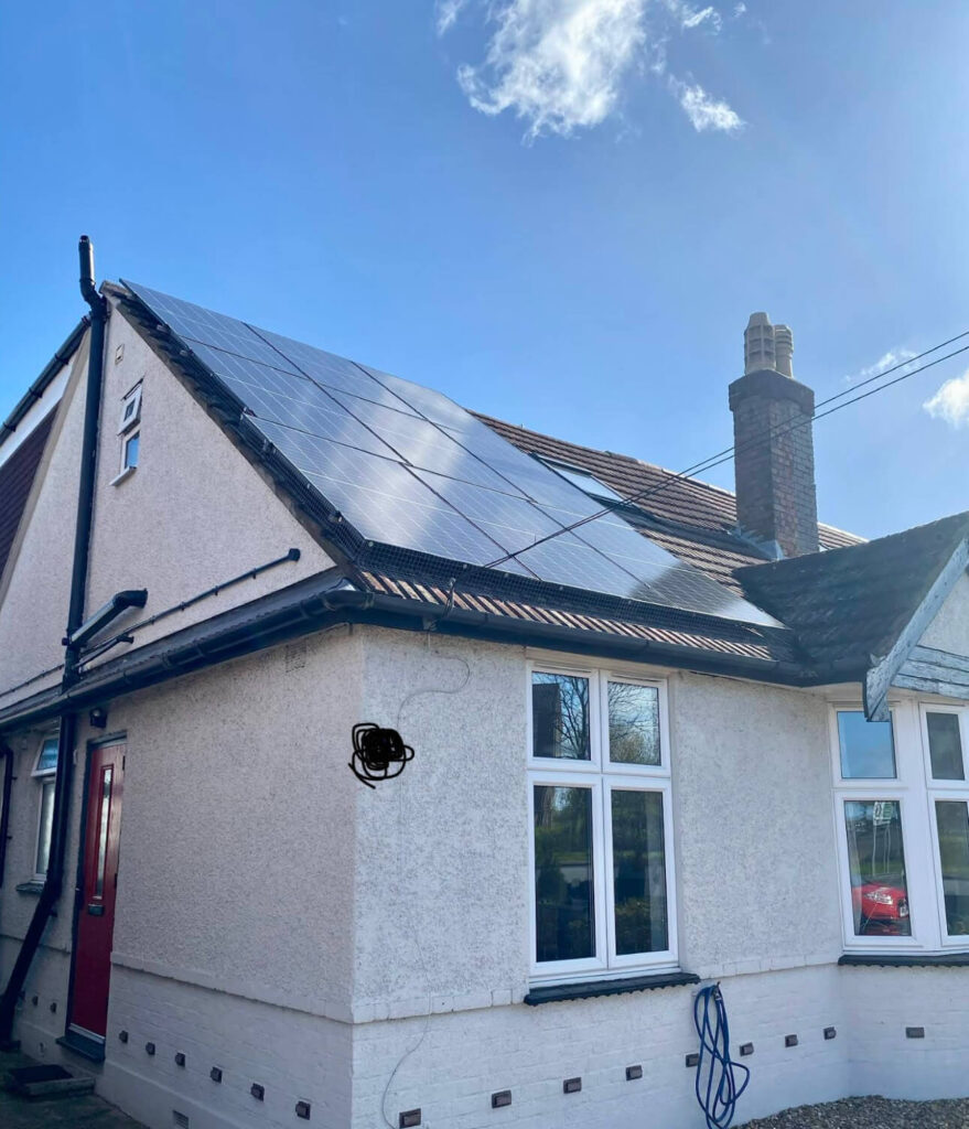 Solar panel roof install from a happy client