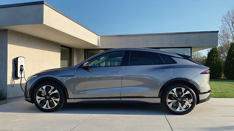 A modern SUV charging in Alton, Hamphire